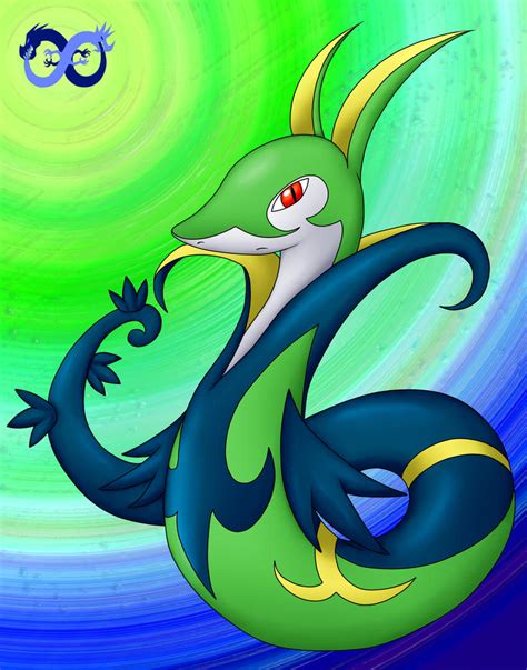 A shiny Serperior for Onibi by Meteor-05 on DeviantArt