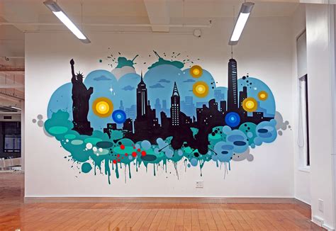 Graphic Mural Artist - NYC Tech Corporate Office Graffiti Mural