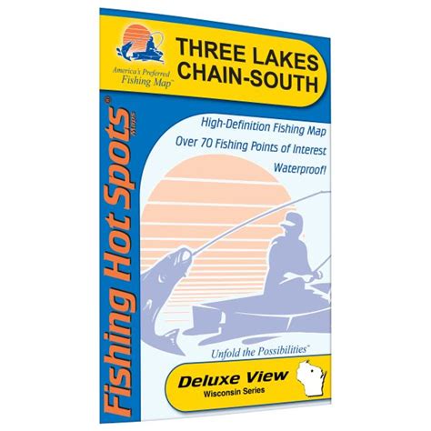 Wisconsin Three Lakes Chain-South (Oneida Co) Fishing Hot Spots Map