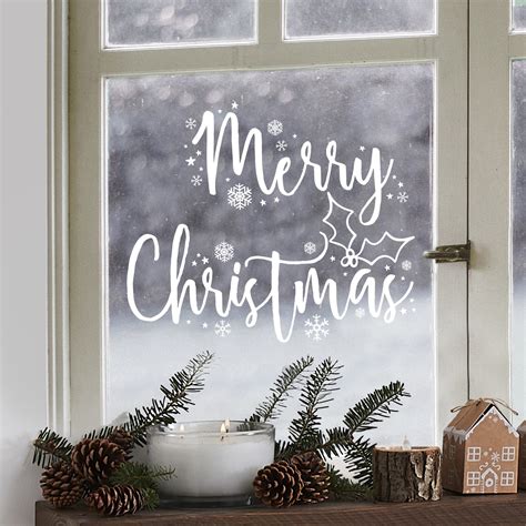 Merry Christmas Window Stickers - Pixie Party Boutique