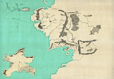 Age. The Silmarillion map and the map of Númenor are fitted to the LotR map at the same scale ...