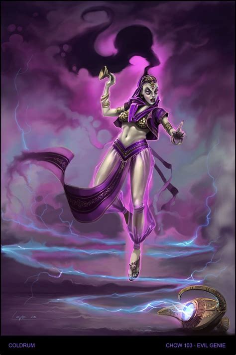 Evil genie on the loose and free of her 'Master'. | Concept art ...