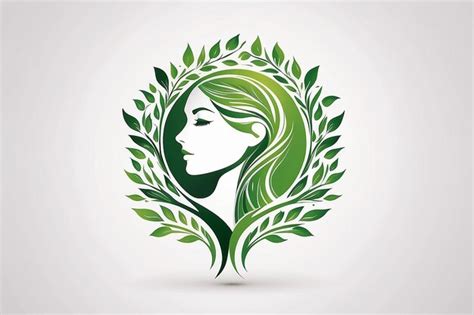 Premium AI Image | Illustration art of a leaf logo with isolated background