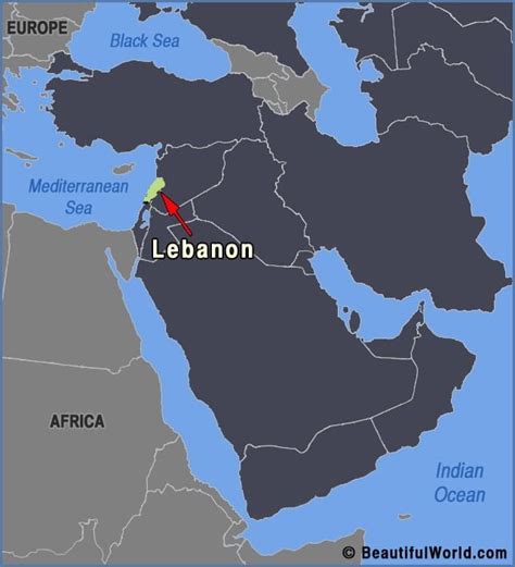 Map of Lebanon - Facts & Information - Beautiful World Travel Guide