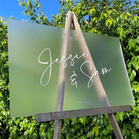 Wedding Welcome Sign - Frosted Acrylic - Personalised