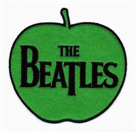 The Beatles Apple Logo Official Cut Out Patch : Amazon.co.uk: Fashion