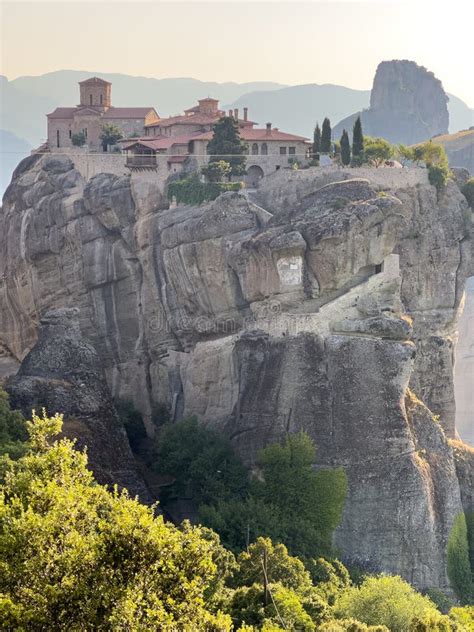 Holy Trinity Mountain Monastery, Greece Stock Image - Image of rock ...