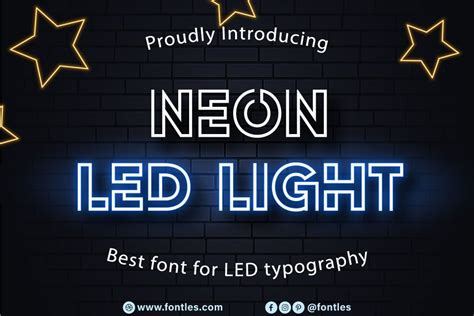 Neon Led Light Font Free - Download Fonts