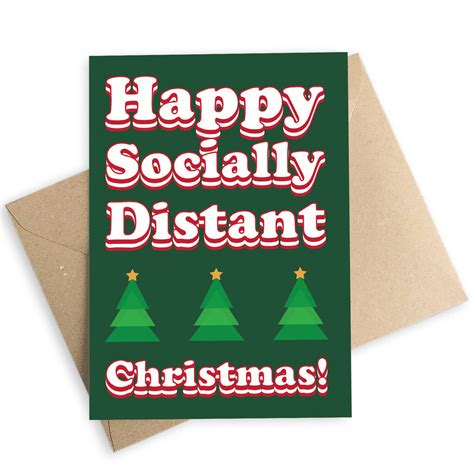 Happy Socially Distant Christmas Card, Eco Friendly By Mimi & Mae