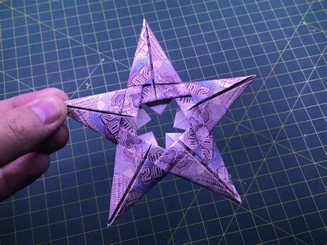 Origami hướng dẫn cách gấp ngôi sao 5 cánh bằng tiền giấy money origami star easy tutorial ...