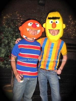 Coolest Homemade Bert and Ernie Couple Costume | Bert and ernie costume, Family halloween ...