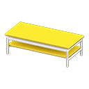 Cool low table - White - Yellow | Animal Crossing (ACNH) | Nookea
