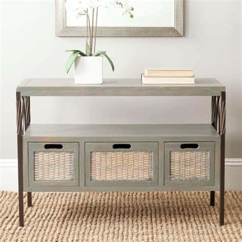 Safavieh Joshua Ash Grey Storage Console Table-AMH6532B - The Home Depot