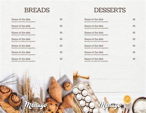 Menugo - Little Bakery Menu Template