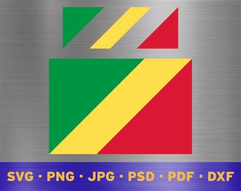 Republic of the Congo Flag Svg Layered Congolese Flag Svg - Etsy