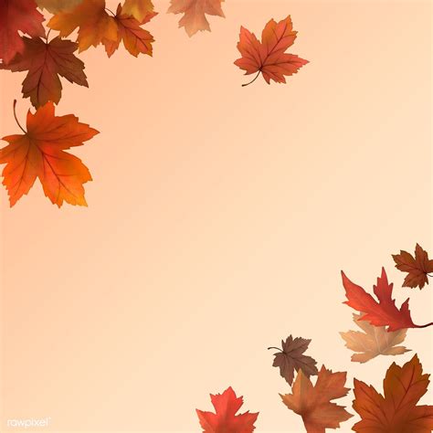 Red maple leaf framed background illustration | free image by rawpixel ...