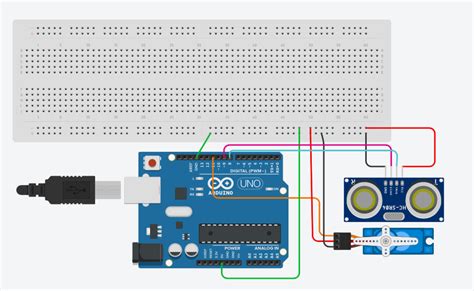 Servo motor + ultrasonic sensor - Arduino Project Hub