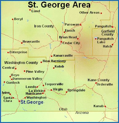 The Mountain and Desert Beauty of St. George, Utah, USA: St. George Area Towns and Neighborhoods