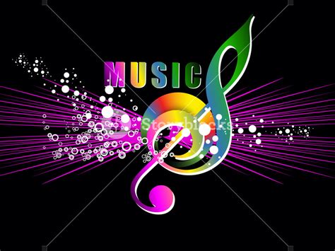 Colorful Musical Notes With Background Royalty-Free Stock Image - Storyblocks