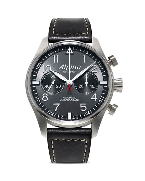 Alpina Startimer Pilot Chronograph Watch, 44mm in Metallic for Men | Lyst