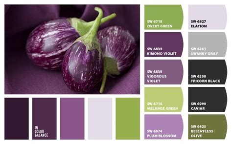 Purple and Green Color Scheme with Eggplant - Chip It! by Sherwin-Williams