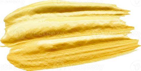 Yellow Acrylic Paint Brush Stroke 39400397 PNG