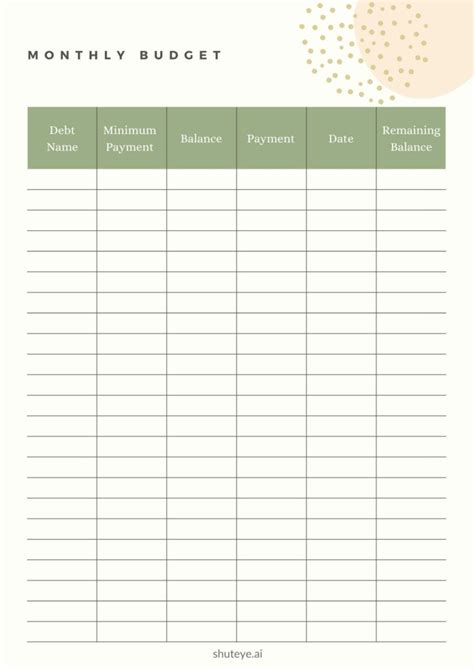 20+ Free Printable Budget Planner Templates - ShutEye