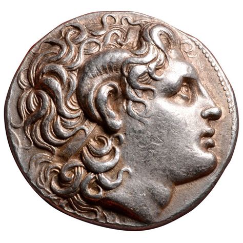 Ancient Greek Silver Alexander the Great Tetradrachm Coin of Lysimachos at 1stdibs