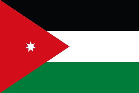 The National Flag of Jordan - WorldAtlas.com