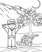 Johnny Appleseed Crafts coloring Page sketch template