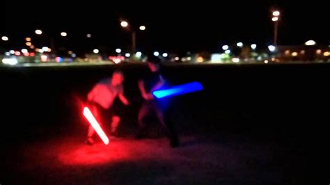 Real lightsaber duel / choreography - YouTube