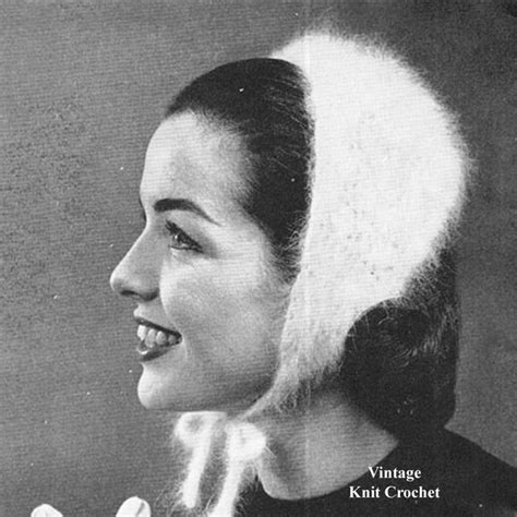 Crocheted Head Scarf Pattern in Angora from Todays Treasure Pattern Shop