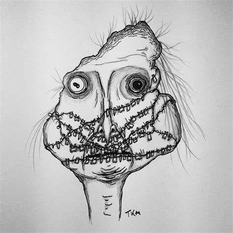 TMILLUSTRATIONS — Wired teeth. #horror #horrorart #art #draw...