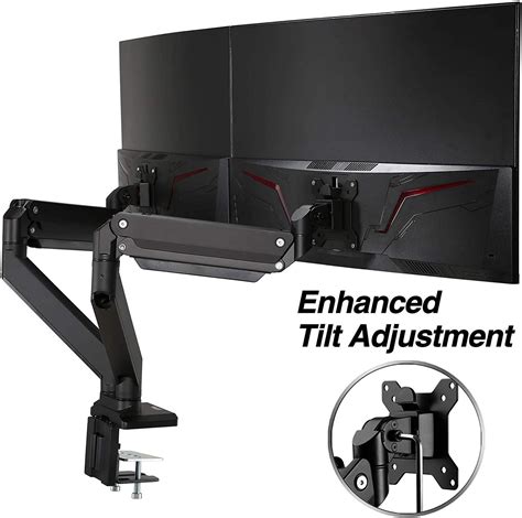 AVLT Dual 13"-35" Monitor Arm Desk Mount fits Two Flat/Curved Monitor Full Motion Height Swivel ...