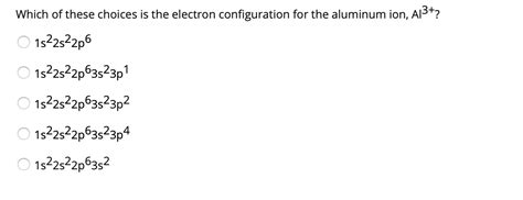 Electron Configuration Of Aluminum