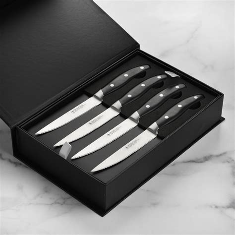 Henckels Forged Steak Knife Set - 8 Piece Black – Cutlery and More