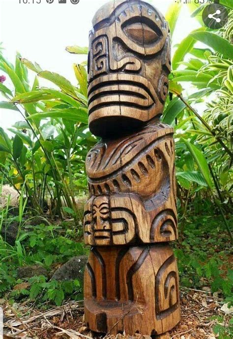 Pin by Moi on polynésie | Tiki statues, Tiki totem, Tiki art