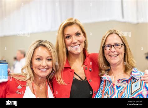 Congresswoman Beth Van Duyne pose with attendees during CPAC Texas, USA ...