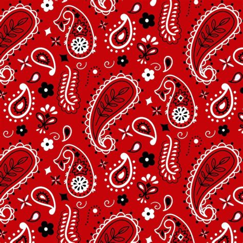 Premium Vector | Paisley bandana seamless pattern