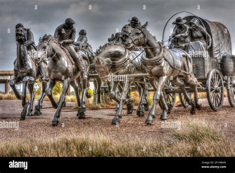 Oklahoma City, Oklahoma. Oklahoma Land Run Monument, Sculptor Paul ...