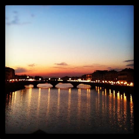 Sunset from the Ponte Santa Trinita - looking...