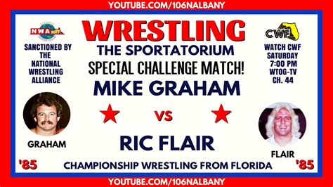 Mike Graham vs Ric Flair (1985) (Wahoo & Jesse Barr Interfere) (Championship Wrestling From ...