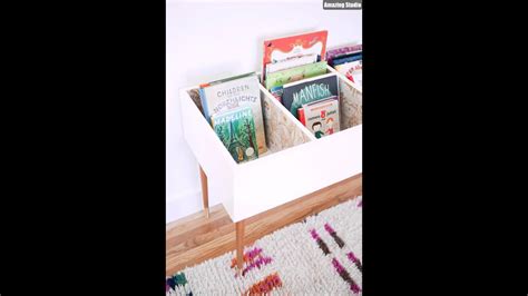 DIY Kids Book Bin Storage Ideas - YouTube