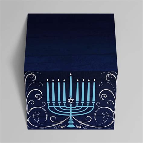 Radiant Blue Menorah - Holiday Greeting Cards by CardsDirect