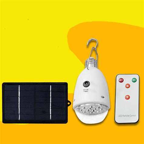 Outdoor Indoor LED Solar Light Super Bright Remote Control Emergency ...