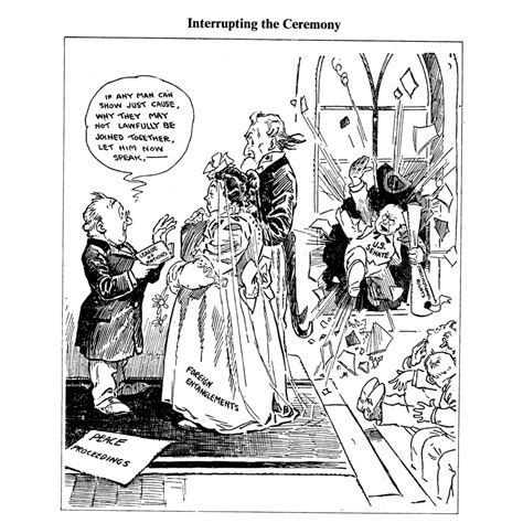 League Of Nations Cartoon NInterupting The Ceremony John T MccutcheonS 1918 Cartoon On The ...