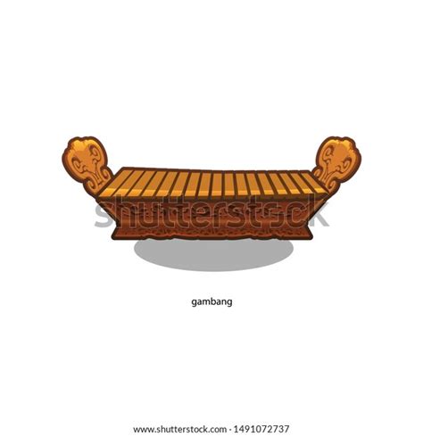 Gambang Traditional Indonesian Music Instrument Xylophone Stock Vector ...