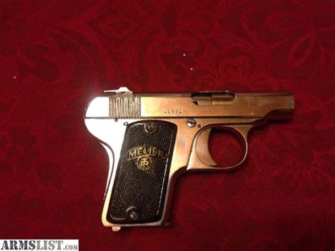 ARMSLIST - For Sale: Melior Belgium 25 pocket pistol