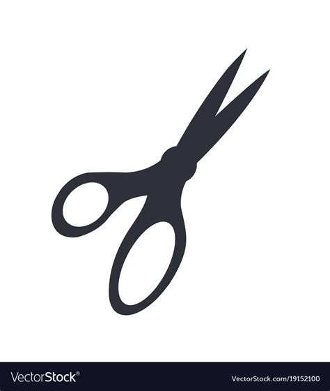 Silhouette of art scissors Royalty Free Vector Image