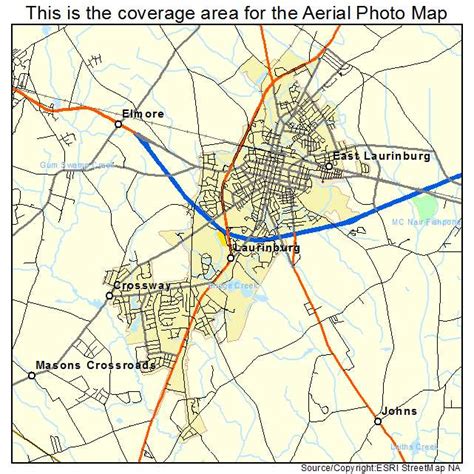 Aerial Photography Map of Laurinburg, NC North Carolina